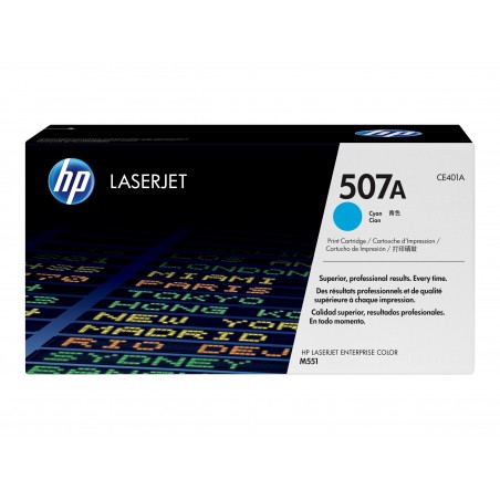 HP 507A - cyan - original - toner HP 507A - cyan - original - toner