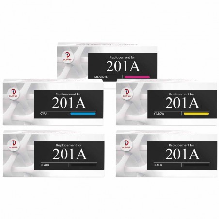 Compatible HP 201A Multipack toner de 5 cartouches CF400A, CF401A, CF402A, CF403A Compatible HP 201A Multipack toner de 5 cartouches CF400A, CF401A, CF402A, CF403A